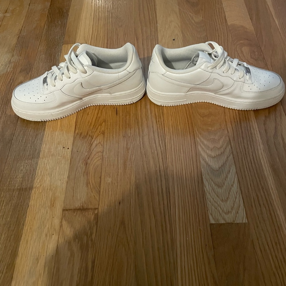 White Nike Air Force ones, size 8